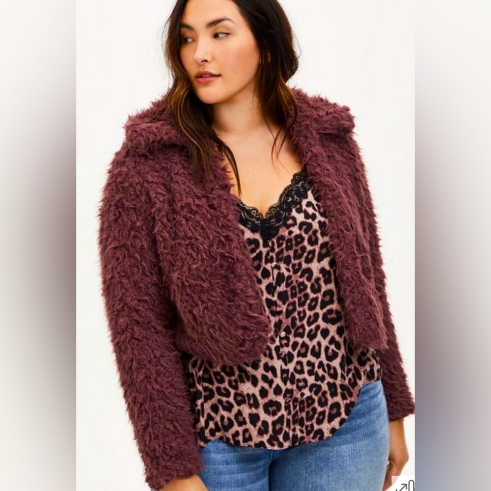 Torrid Sherpa Crop Jacket